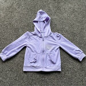 FINAL SALE 3/31/26 Falls Creek Kids Purple Zip Up Hooded Sweatshirt, Size 18M